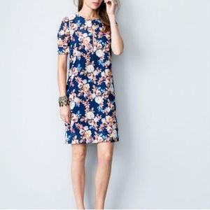NWT Floral 🌸 Silk J. Crew Antique Navy Midi Dress